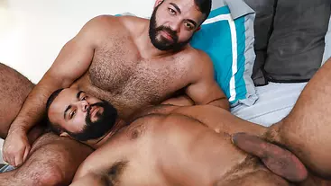 Two big latino guys drilling their asshole