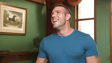 Alex Mecum Furry Muscular Stud Is Bound And Edged On A Pool Table