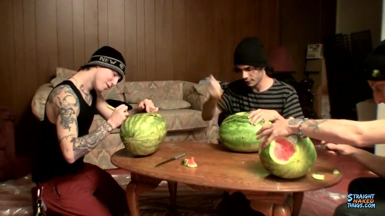 Watermelon Black Orgy Porn - Have You Ever Fucked A Watermelon? - Devin Reynolds, Blinx &Kenneth Slayer  - Gay Porn