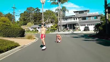Longboard dudes riding hard on the street and in bed!