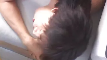 Twink Asian sucking off partner while assfucked for cumshot