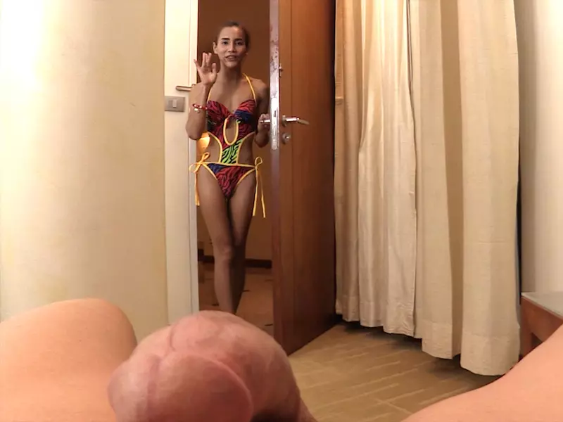 Tiny amateur ladyboy teen Pink sucks a big dick and deep anal sex in POV - Gay  Porn