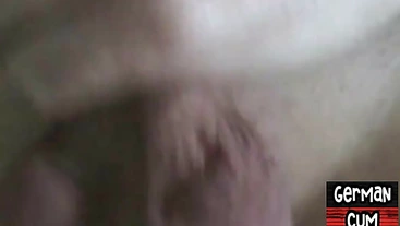 Athletic German DILF solo stroking his dick for jizz