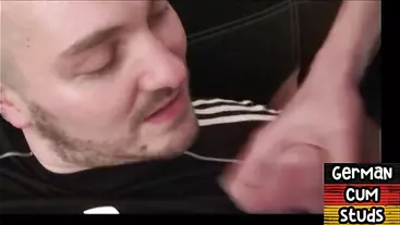 Facefucked German barebacked by jock until cum in mouth