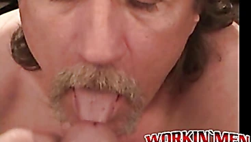 Trailer trash loves sucking that hairy cock passionately