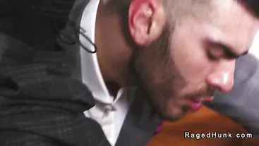Hairy ass realtor is anal fucked for a job