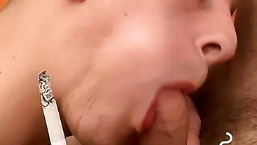 Adorable young man engages with self pleasure cumming hard