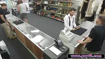 Suspender Guy Takes It Up The Ass  In The Pawnshop