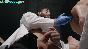 Asian str8 dude fucked by BWC doctor in tight anal hole