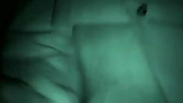 Amateur filmed while jacking off in the middle of the night