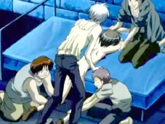 Hentai Gangbang Cum Riding Cock - Gay hentai boys having a gangbang party in a prison cell - Gay Porn