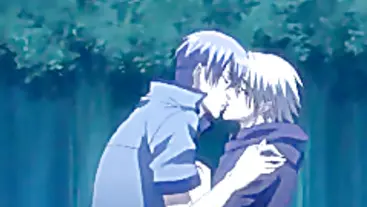Sexy gay anime guys having a tongue kiss makeout moment - Gay Porn