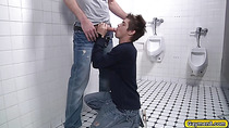 Gay and straight brothers sucking cock and gives anal fucking inside the bathroom