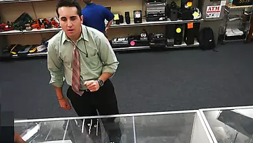 Hardcore dudes ass fucking straight thief costumer in the shop