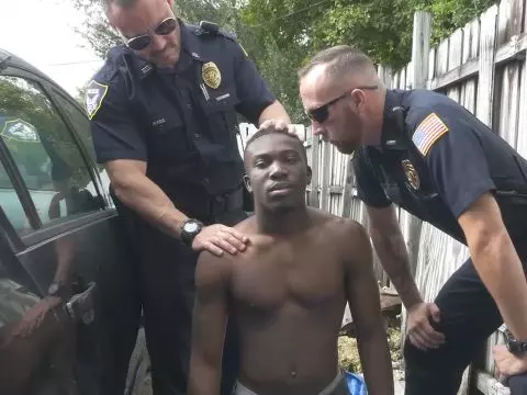 Police suck the dick of a black guy for clues - Gay Porn