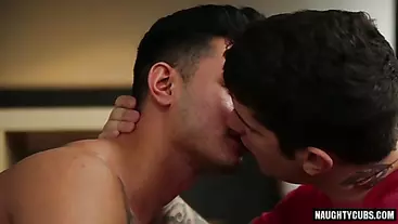Hot gay oral sex with facial