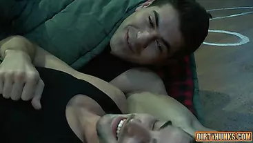 Muscle gay anal and cumshot