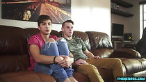 Latin twinks spanking with cum in ass