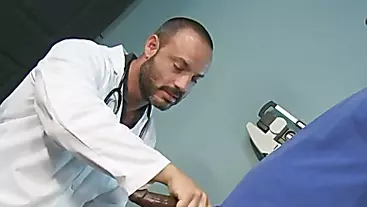 Stunning black patient fucks doctor