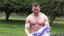 Muscle gay anal sex with facial cum