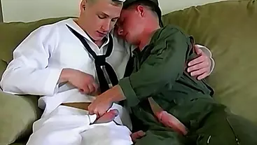 Young dick sucker rammed from behind until he sprays cum