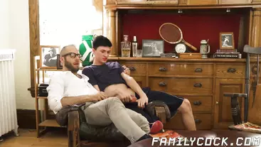 Stepdad and his stepson have an interesting sex session